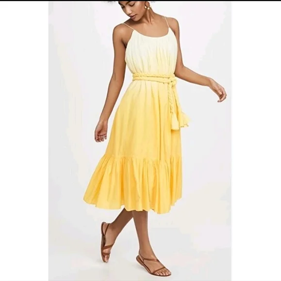NWT RHODE Lea Dress In Yellow Ombre Size Small - Picture 2 of 15